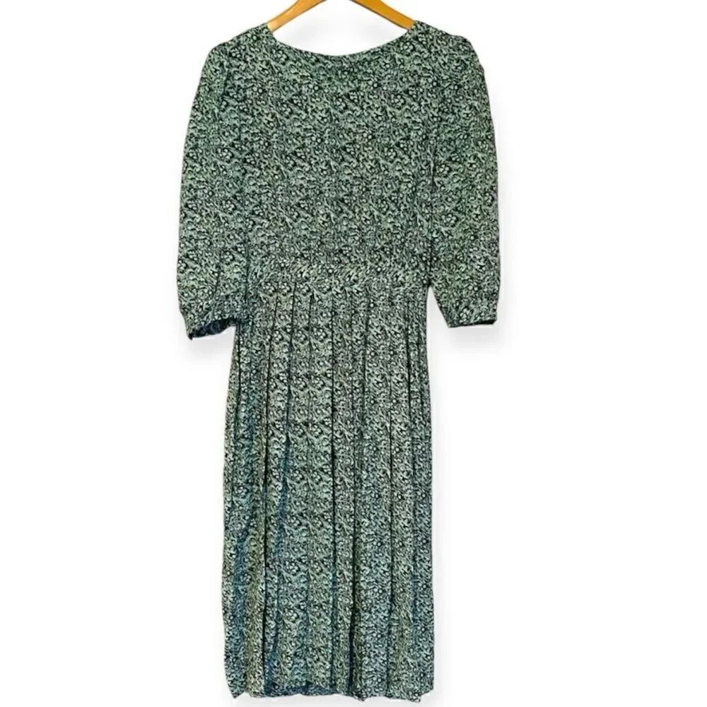 Janet Simmons Floral Button/Zip Back Vintage Dress Size 6
